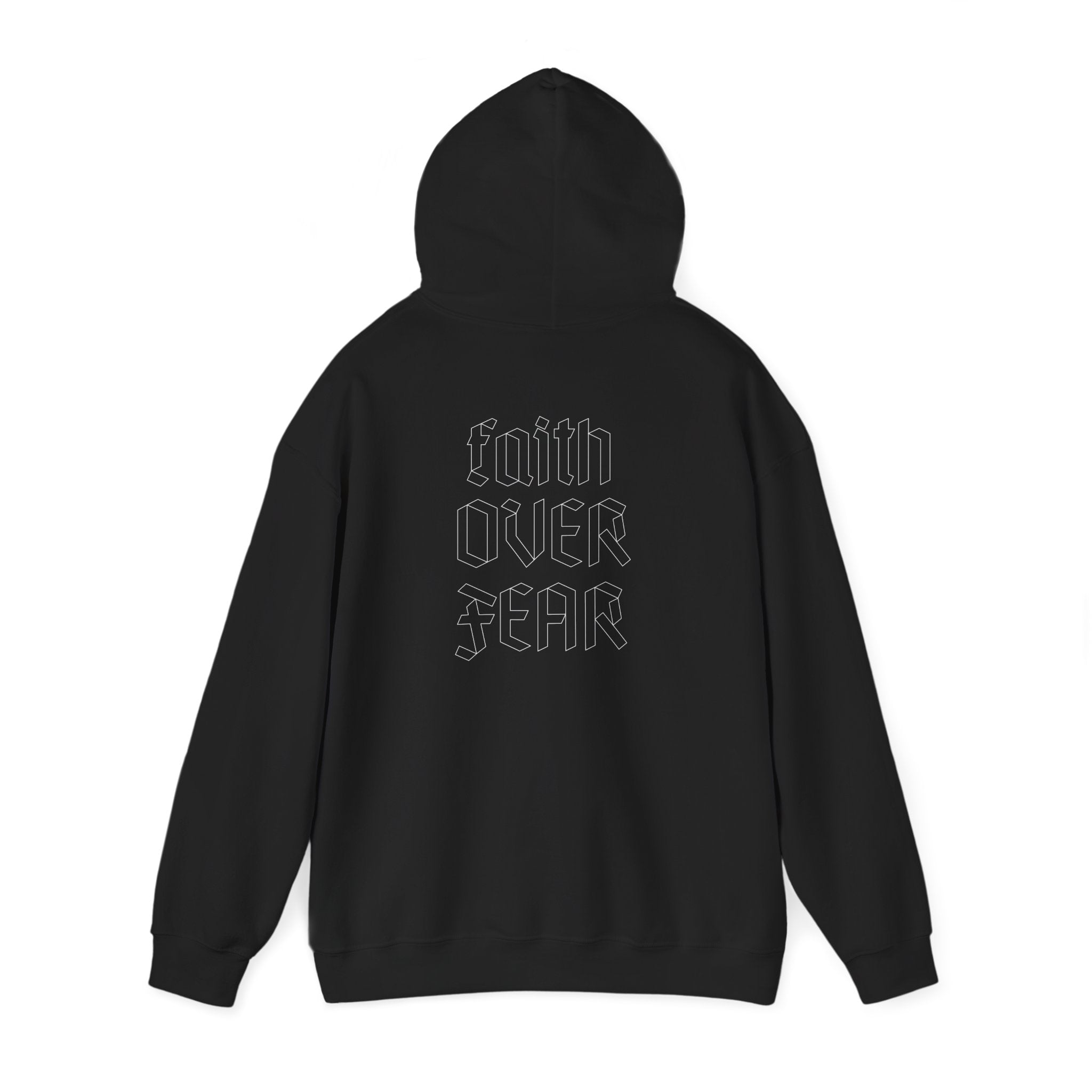 Faith Hoodie — 'Faith Over Fear' Graphic Hooded Sweatshirt