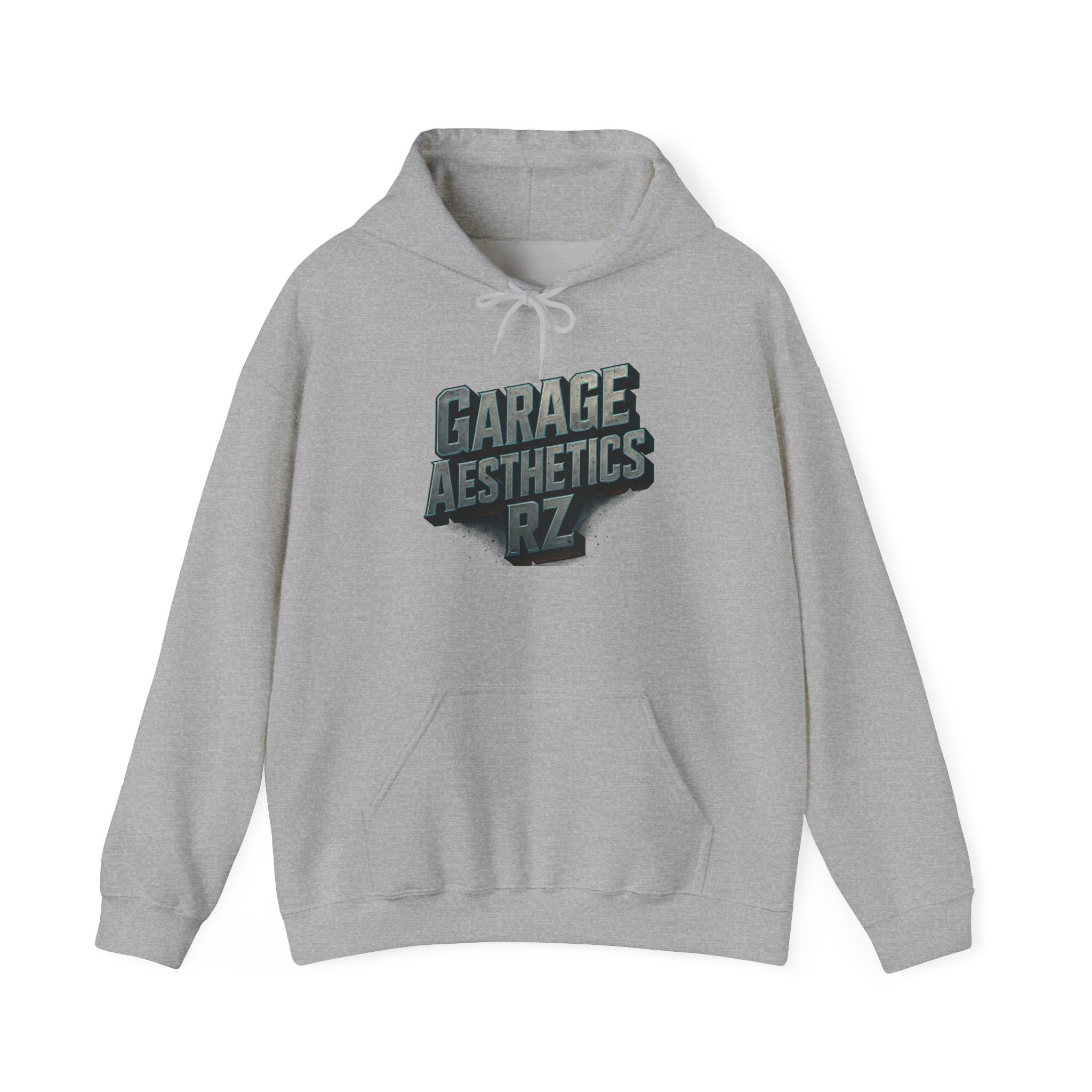 Garage Aesthetics RZ Hoodie — Vintage Mechanic Pullover for Car Enthusiasts