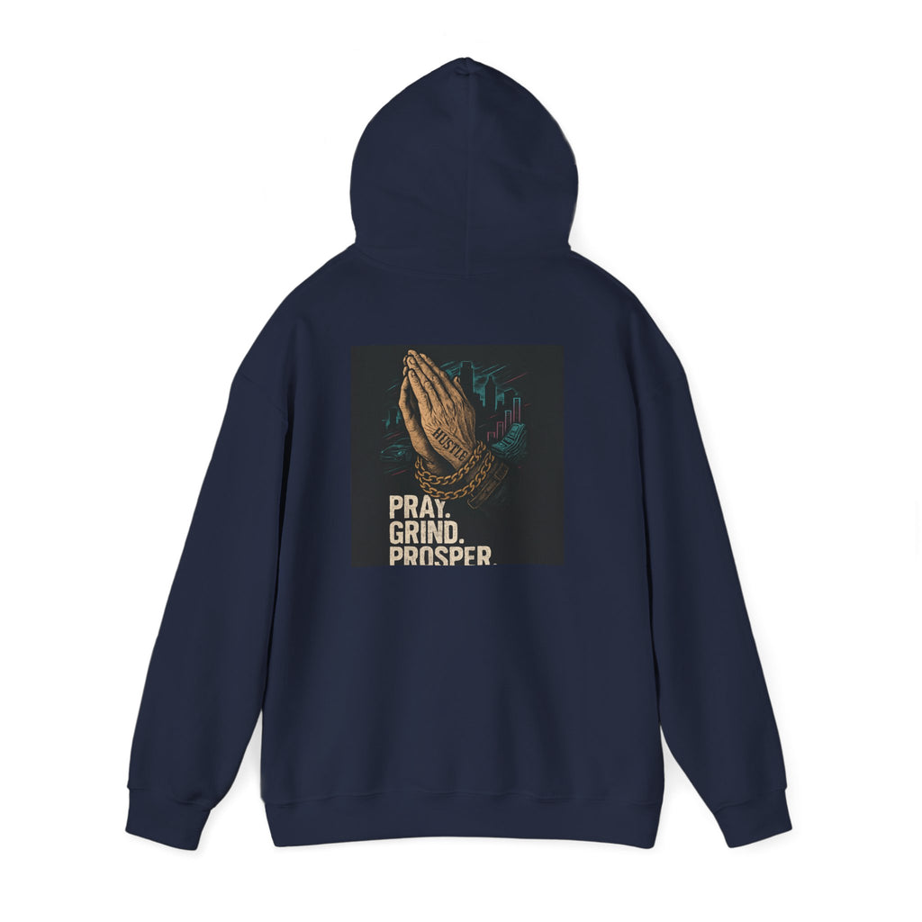 Hooded Sweatshirt Pray and Grind Design