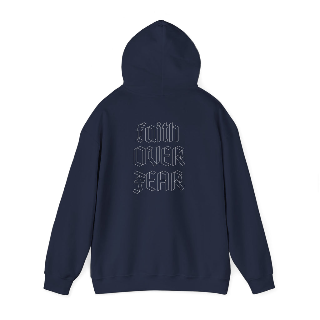 Faith Hoodie — 'Faith Over Fear' Graphic Hooded Sweatshirt