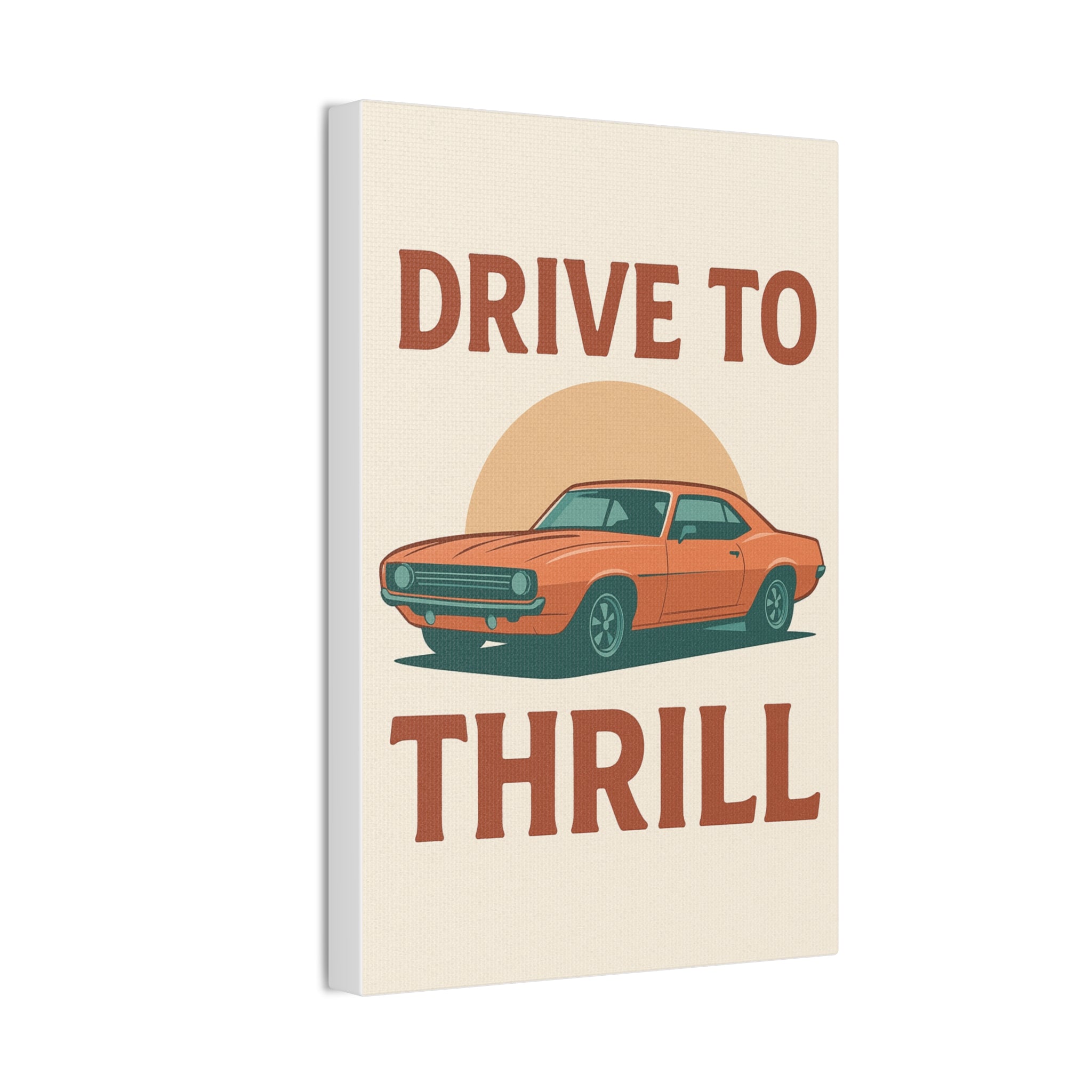 Vintage Car Wall Art, Drive to Thrill Canvas Print