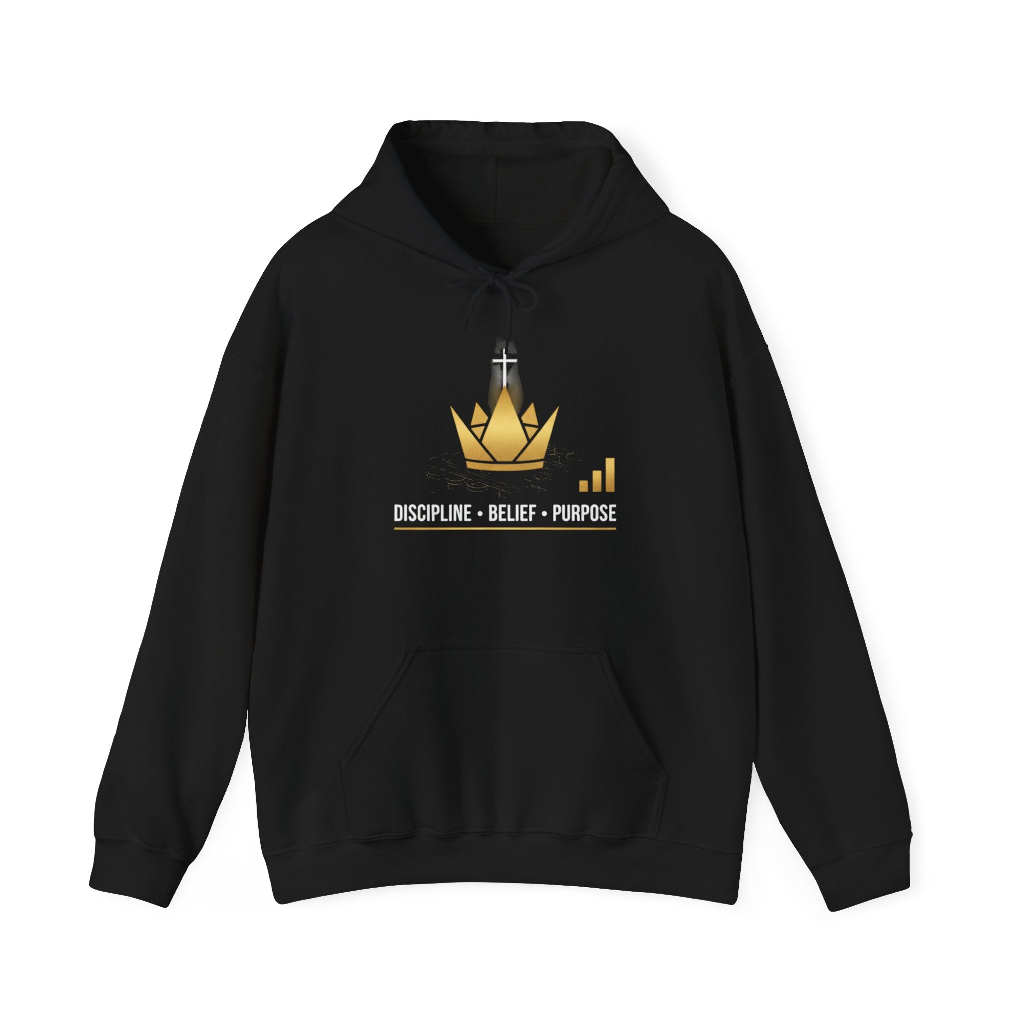 Hoodie —"Discipline • Belief • Purpose" Motivational Hooded Sweatshirt
