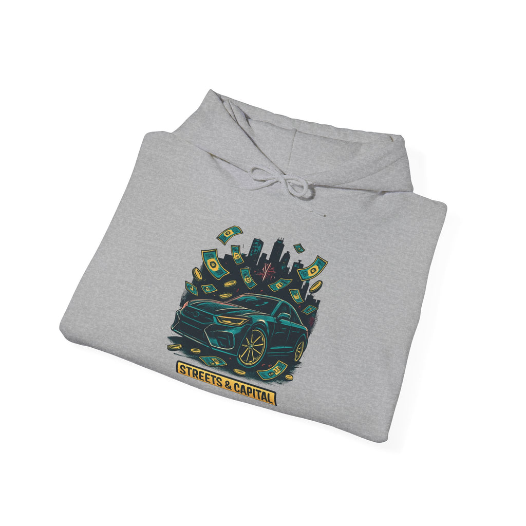 Hoodie — Street Racing Car Graphic "Streets & Capital"