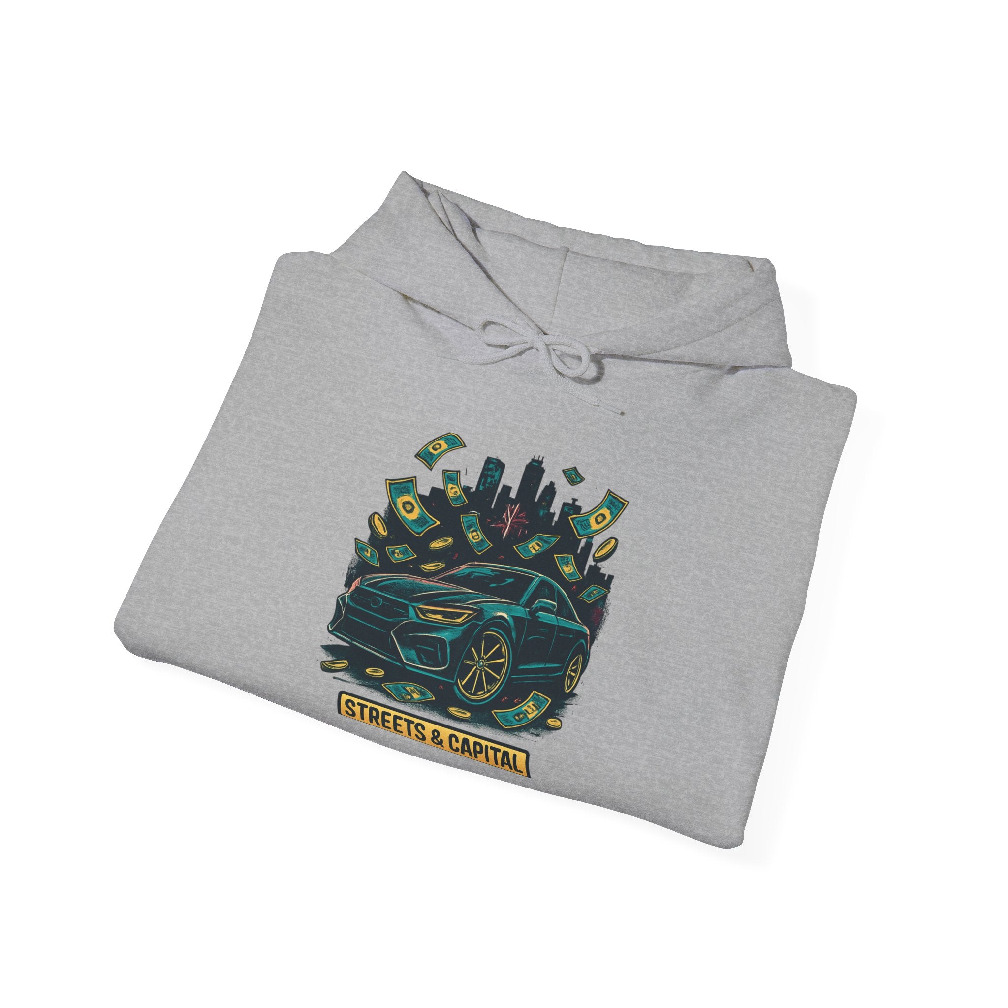 Hoodie — Street Racing Car Graphic "Streets & Capital"