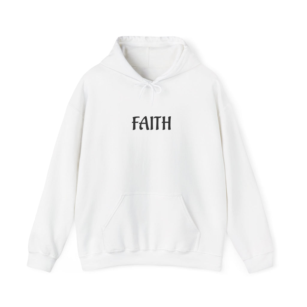 Faith Hoodie — Minimal Christian Cross & Jesus Graphic Pullover