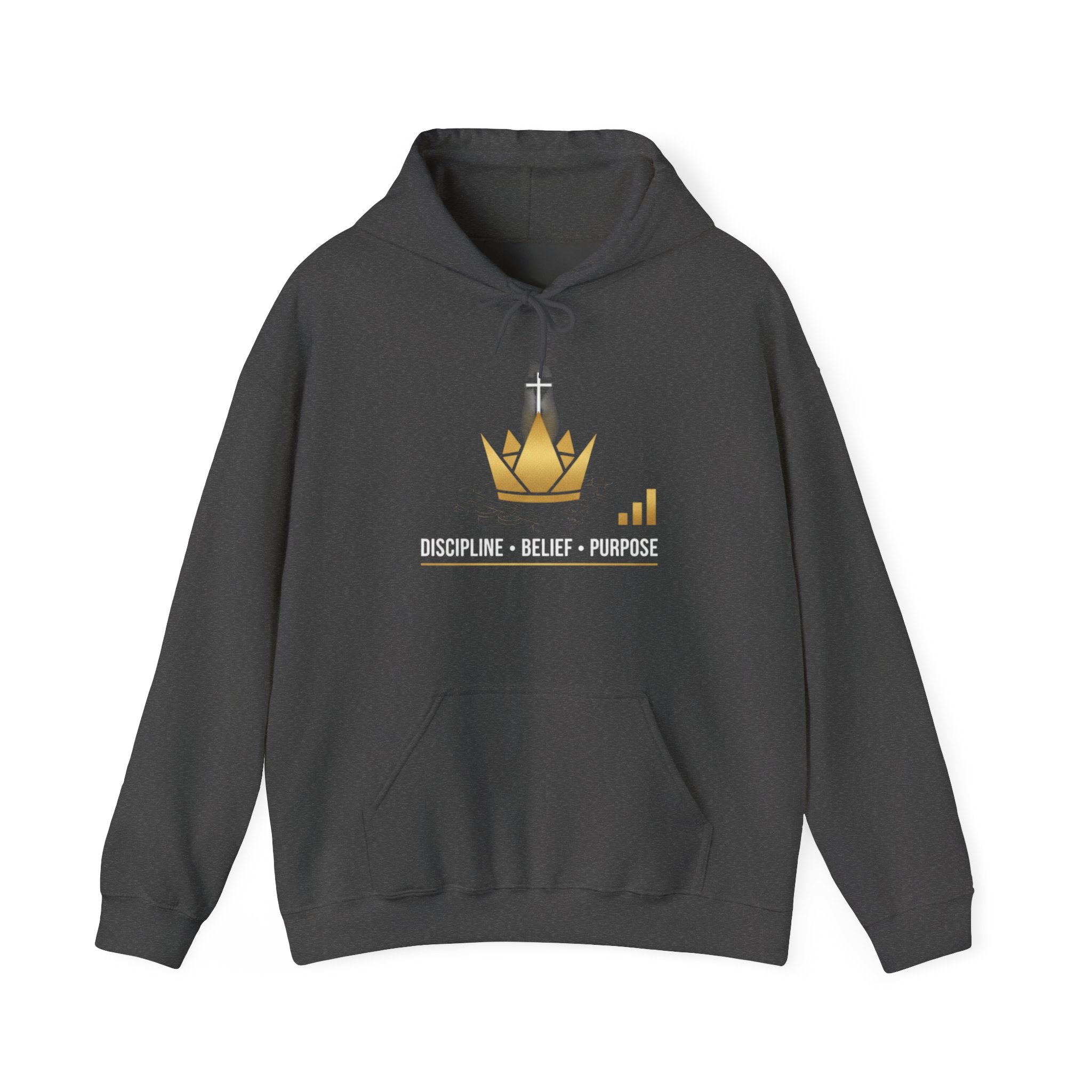 Hoodie —"Discipline • Belief • Purpose" Motivational Hooded Sweatshirt