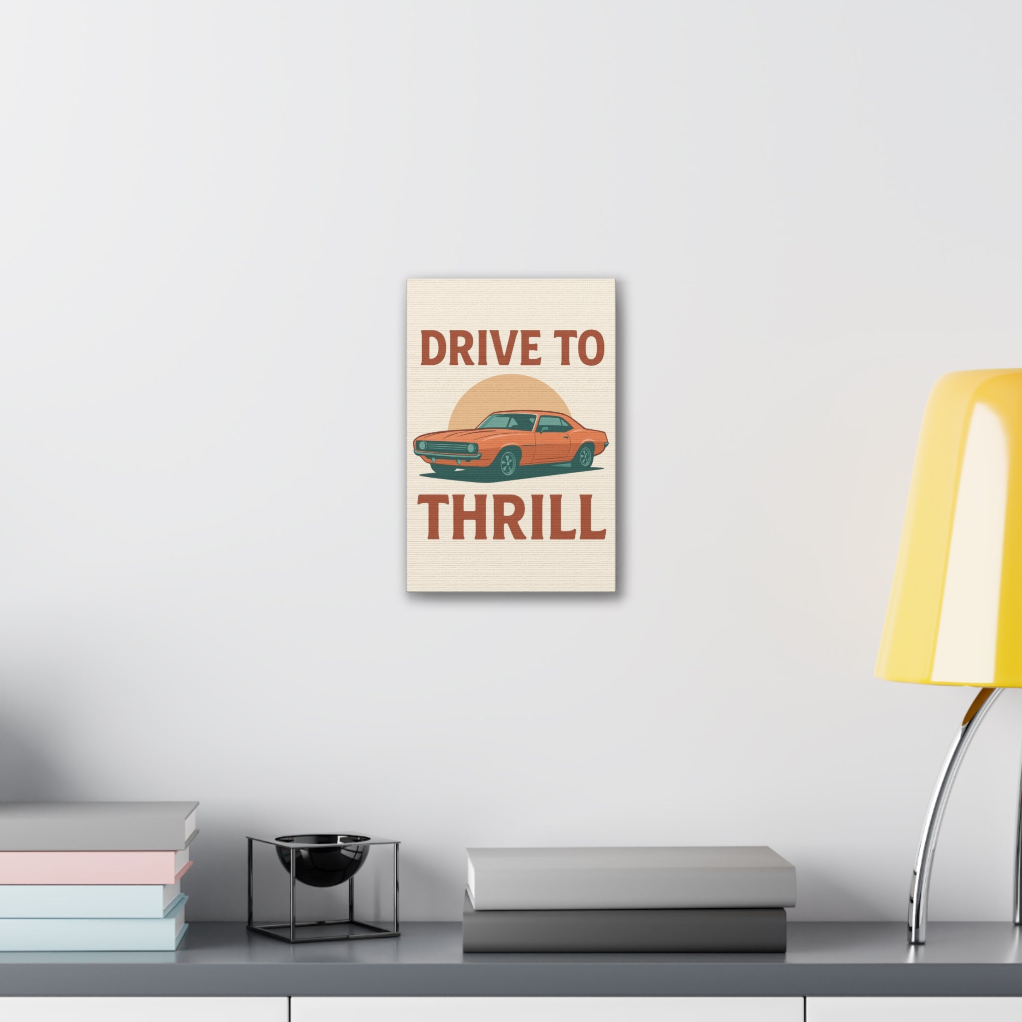 Vintage Car Wall Art, Drive to Thrill Canvas Print