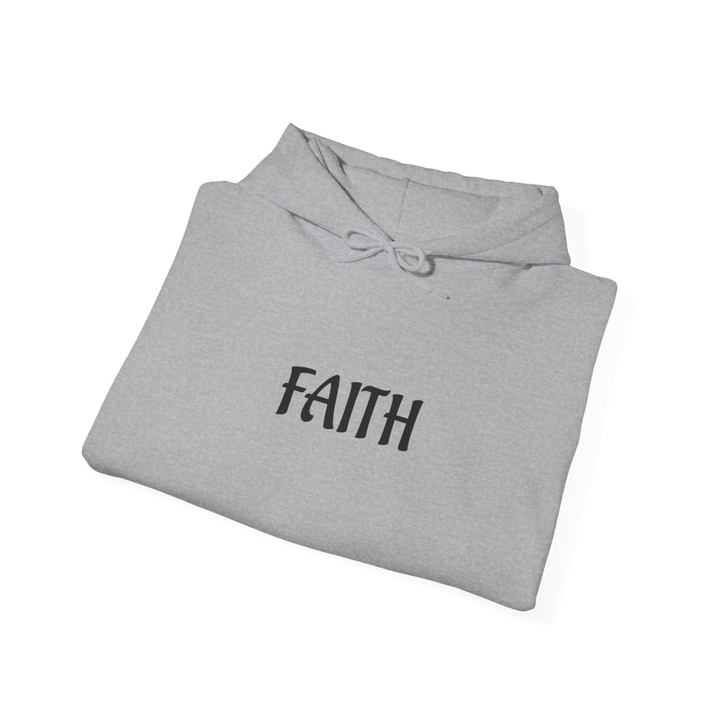 Faith Hoodie — Minimal Christian Cross & Jesus Graphic Pullover