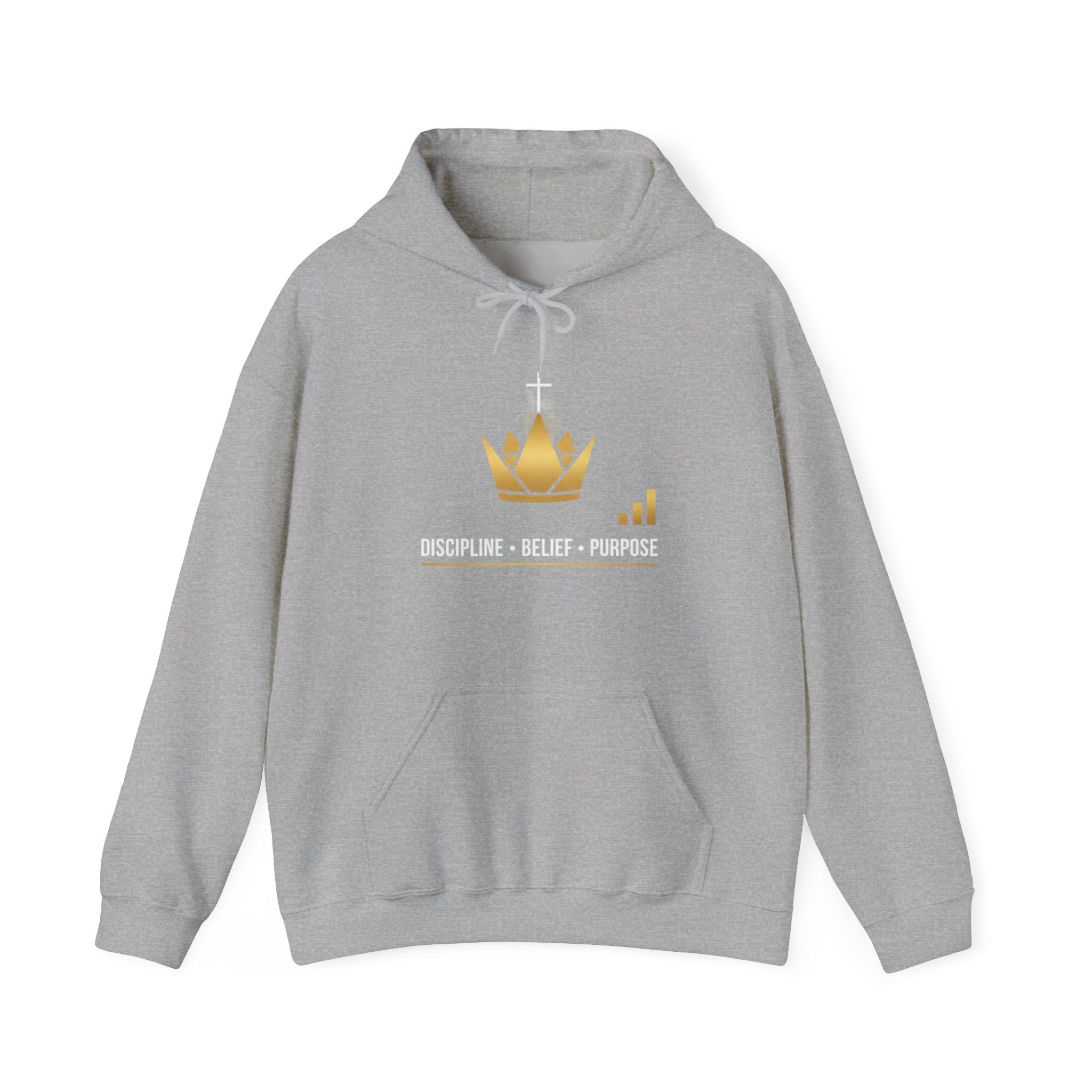 Hoodie —"Discipline • Belief • Purpose" Motivational Hooded Sweatshirt