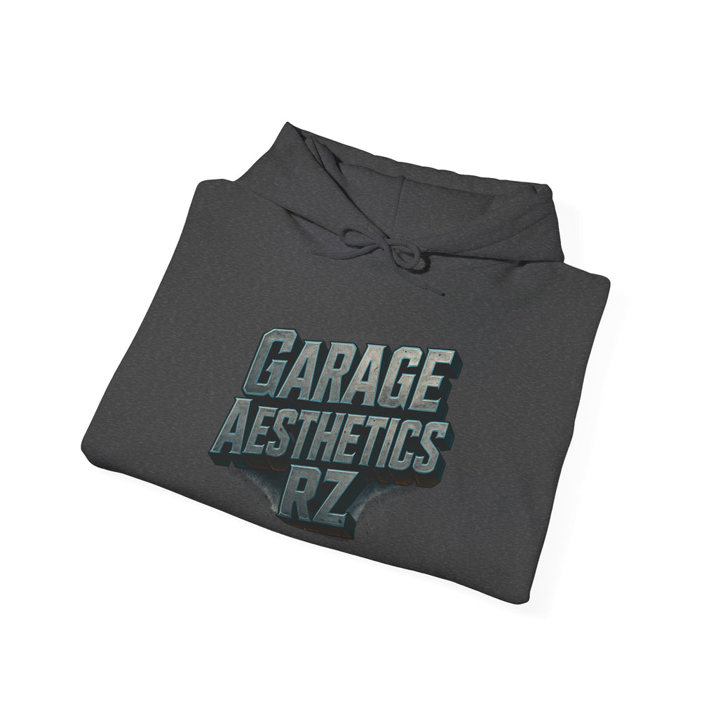 Garage Aesthetics RZ Hoodie — Vintage Mechanic Pullover for Car Enthusiasts