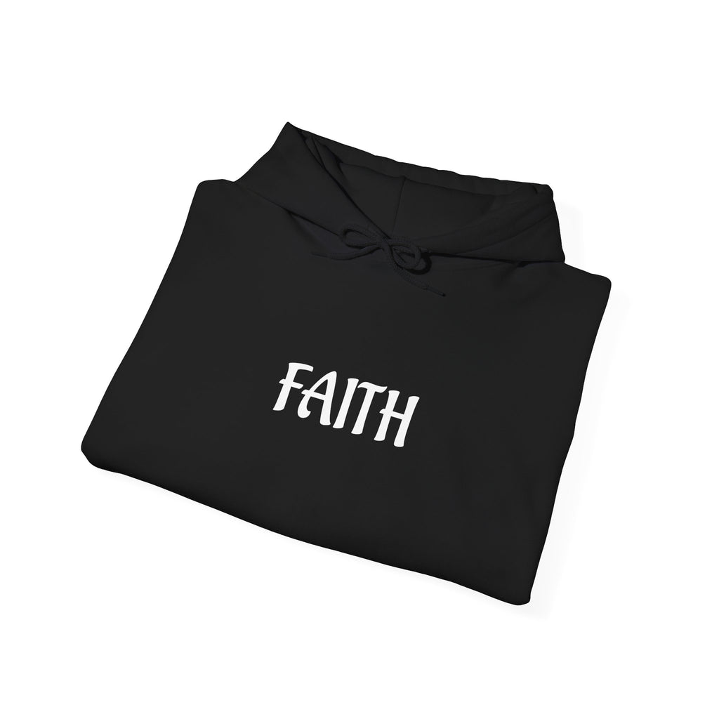 Faith Hoodie — Minimal Christian Cross & Jesus Graphic Pullover