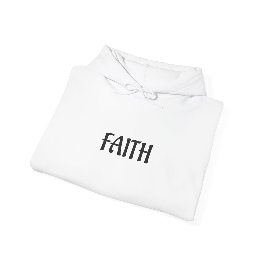Faith Hoodie — Minimal Christian Cross & Jesus Graphic Pullover