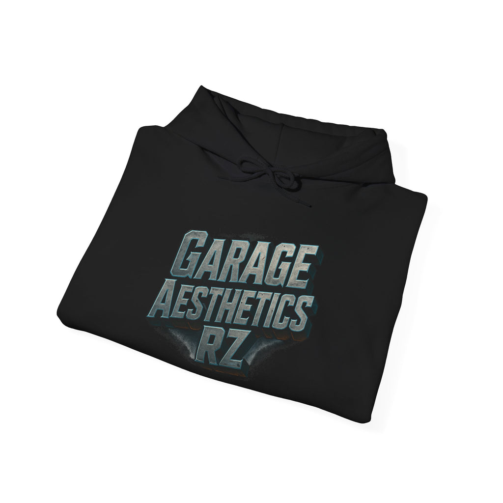 Garage Aesthetics RZ Hoodie — Vintage Mechanic Pullover for Car Enthusiasts