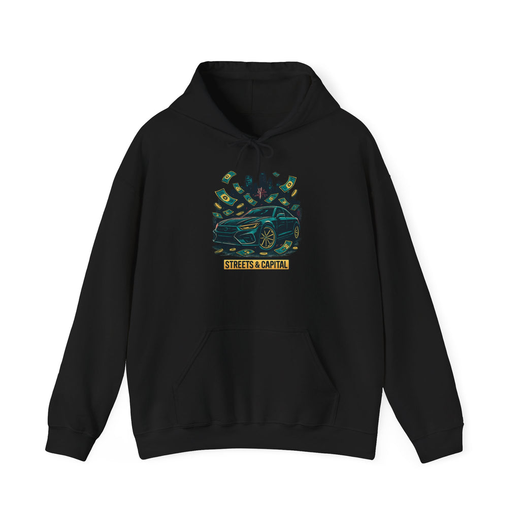 Hoodie — Street Racing Car Graphic "Streets & Capital"